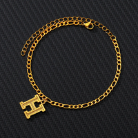 Pressed Gold Letter Anklet - Darlings Jewelry | Express Yourself Through Bling!