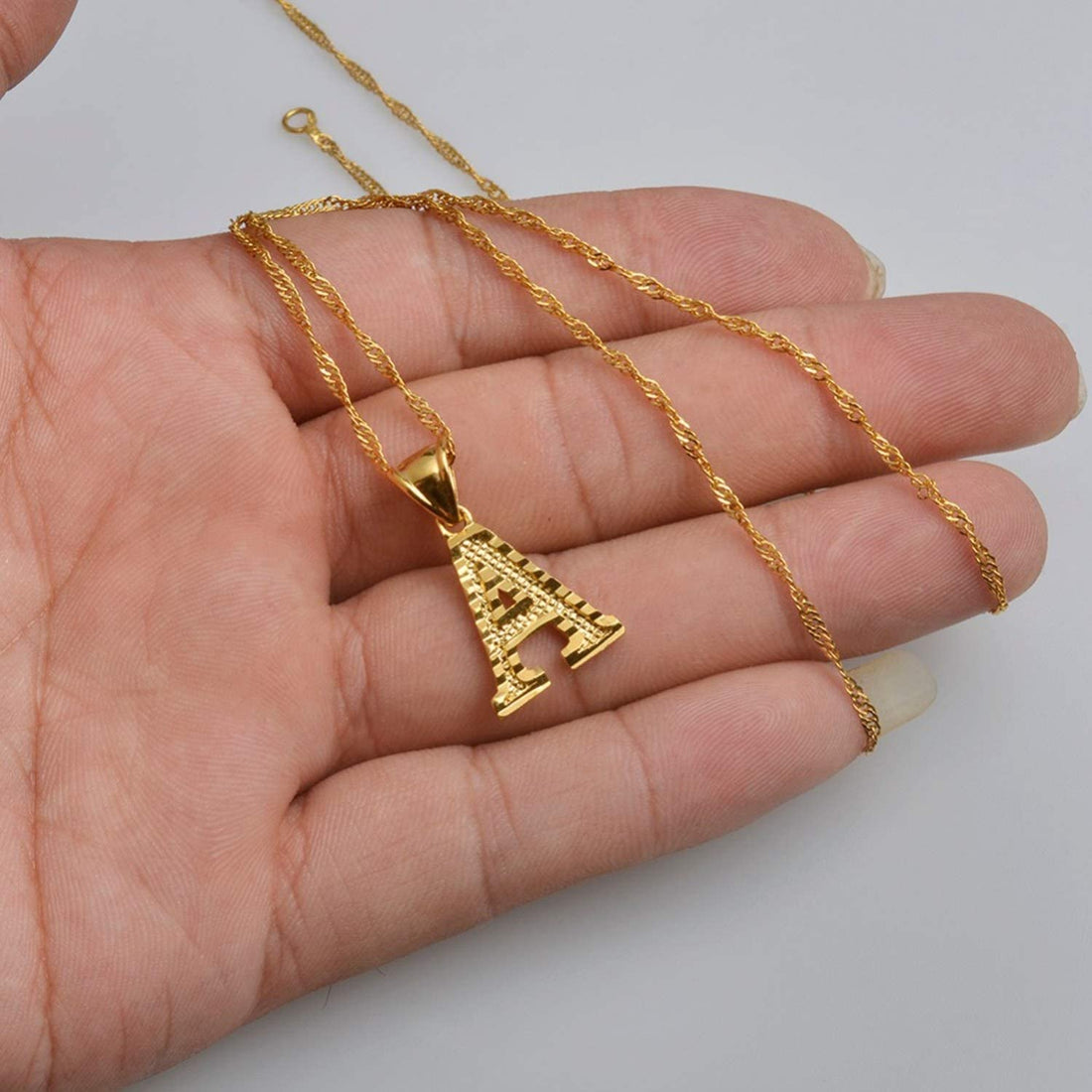 Pressed Gold Letter Necklace - Darlings Jewelry | Express Yourself Through Bling!