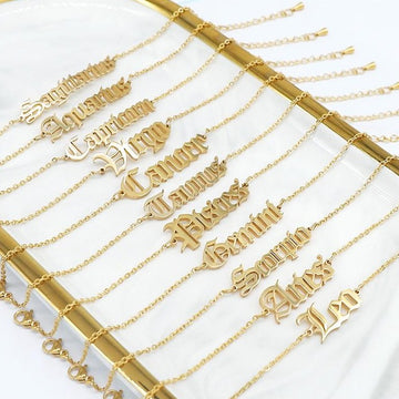 Old English Star Sign Necklace - Darlings Jewelry | Express Yourself Through Bling!