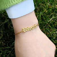 Old English Nameplate Bracelet - Darlings Jewelry | Express Yourself Through Bling!