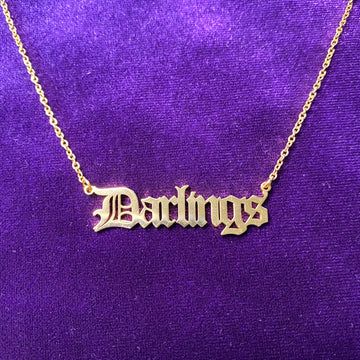 Old English Nameplate Necklace - Darlings Jewelry