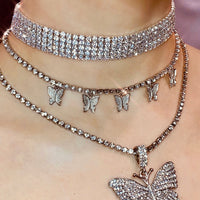 Crystal Butterfly Necklace - Darlings Jewelry | Express Yourself Through Bling!