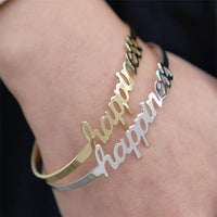 Classic Nameplate Bangle - Darlings Jewelry | Express Yourself Through Bling!
