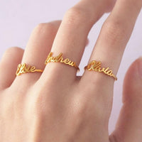 Classic Nameplate Ring - Darlings Jewelry | Express Yourself Through Bling!