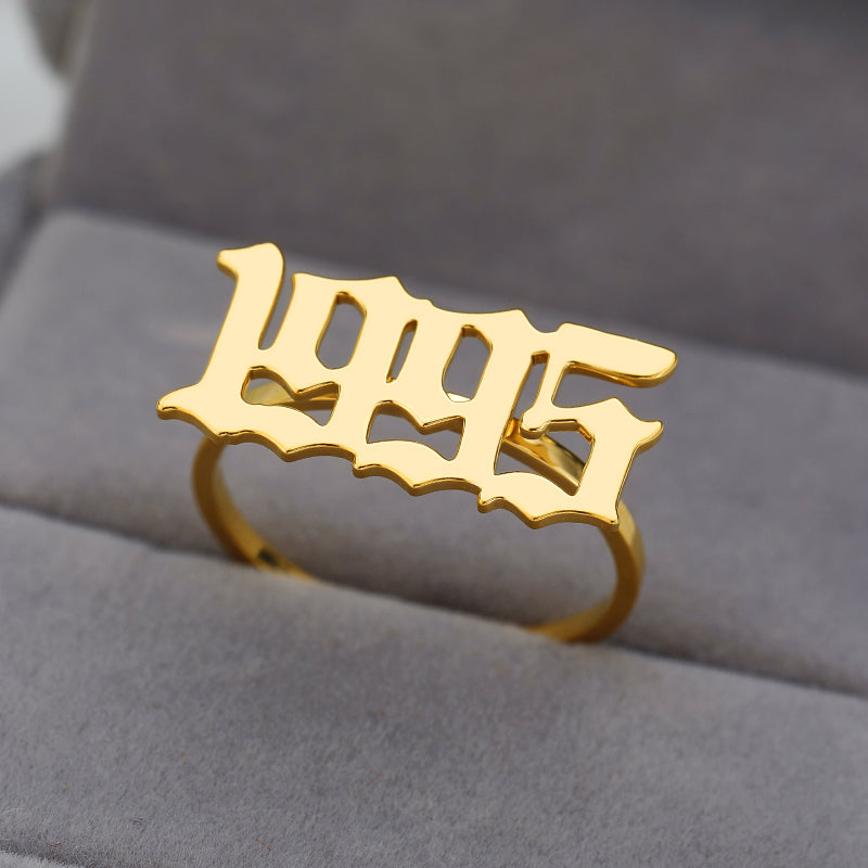 Old English Yearplate Ring - Darlings Jewelry