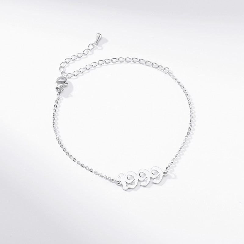 Old English Yearplate Anklet - Darlings Jewelry | Express Yourself Through Bling!