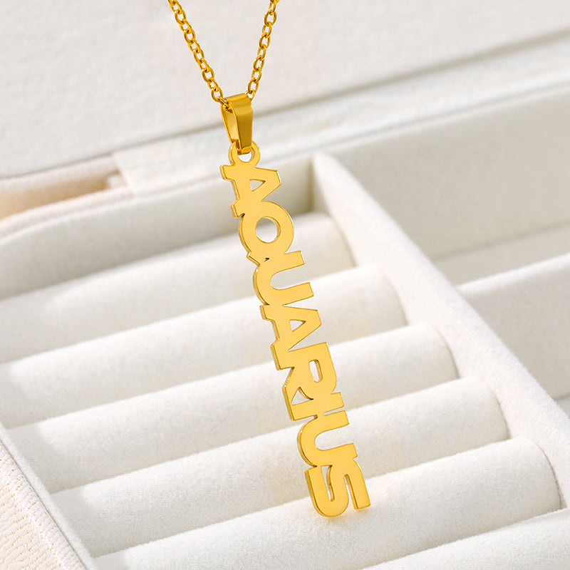 Vertical Star Sign Necklace - Darlings Jewelry | Express Yourself Through Bling!