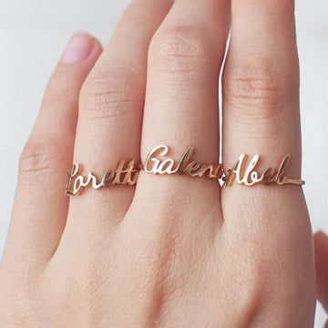 Dainty Classic Nameplate Ring - Darlings Jewelry | Express Yourself Through Bling!