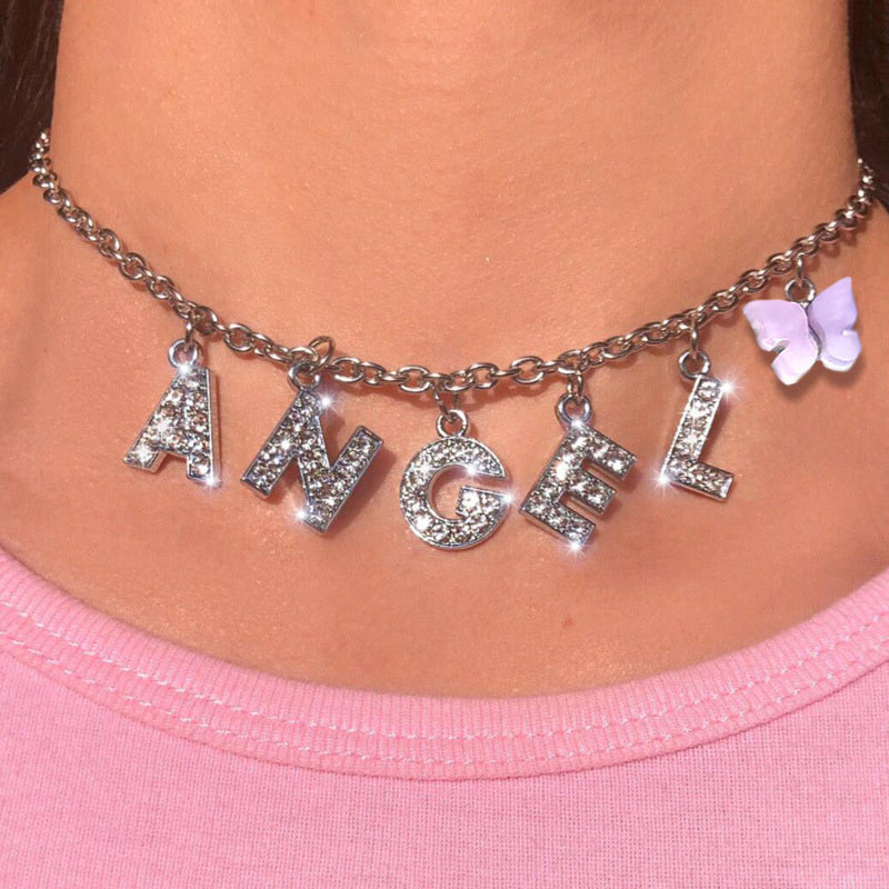Angel Charm Necklace - Darlings Jewelry | Express Yourself Through Bling!